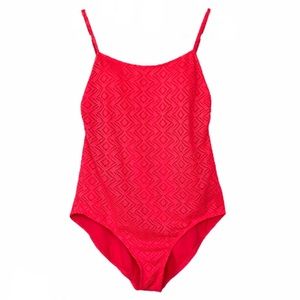 Catalina One Piece Crochet Swimsuit Sz Large 12-14